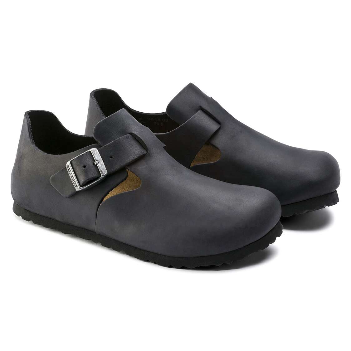 Black Birkenstock London Oiled Leather Men's Low Shoes | gQfTVidguTr