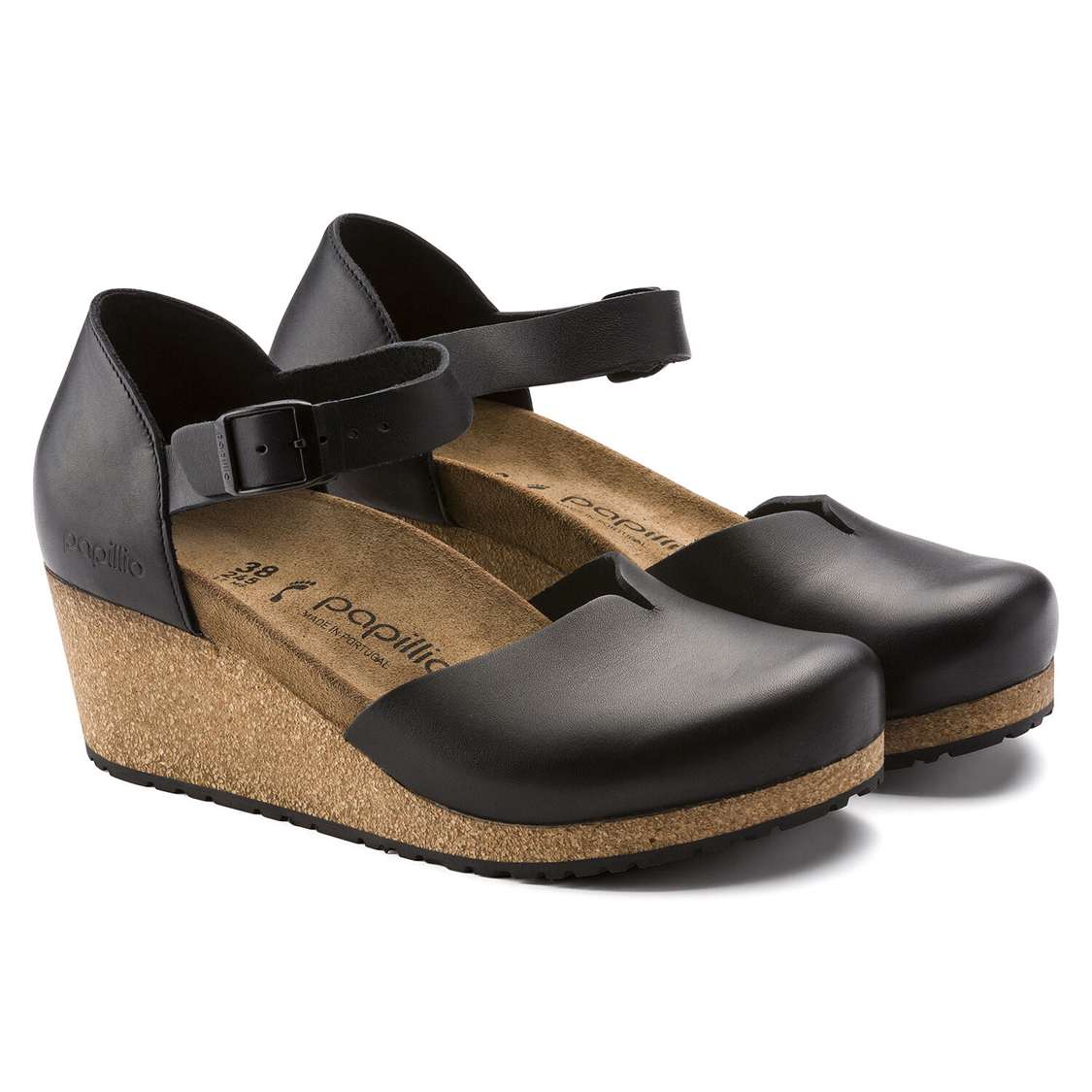 Black Birkenstock Mary Leather Women's Wedges Sandals | CteN3wSfgfY