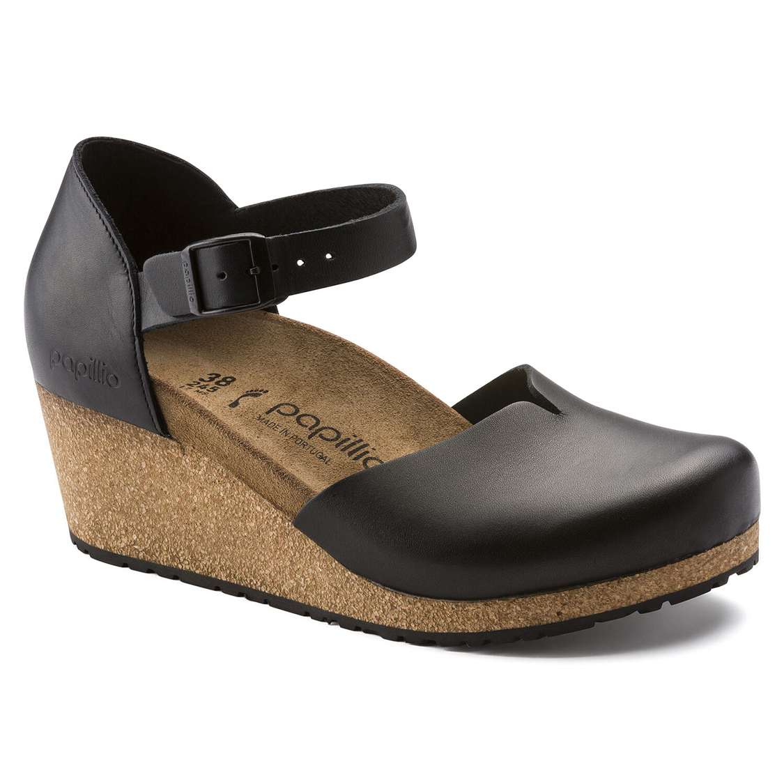 Black Birkenstock Mary Leather Women\'s Wedges Sandals | CteN3wSfgfY