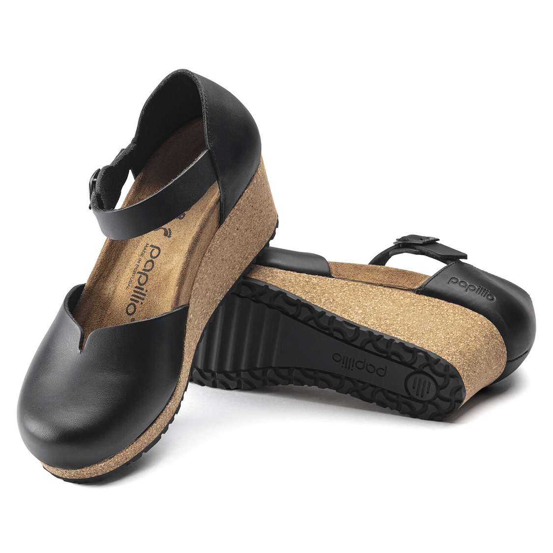 Black Birkenstock Mary Leather Women's Wedges Sandals | dPPwbnY9slK