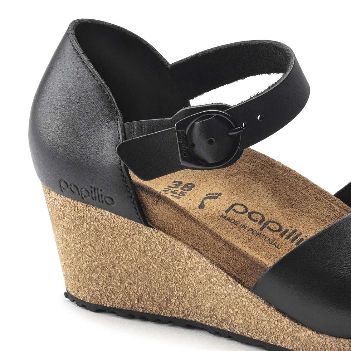 Black Birkenstock Mary Leather Women's Wedges Sandals | dPPwbnY9slK