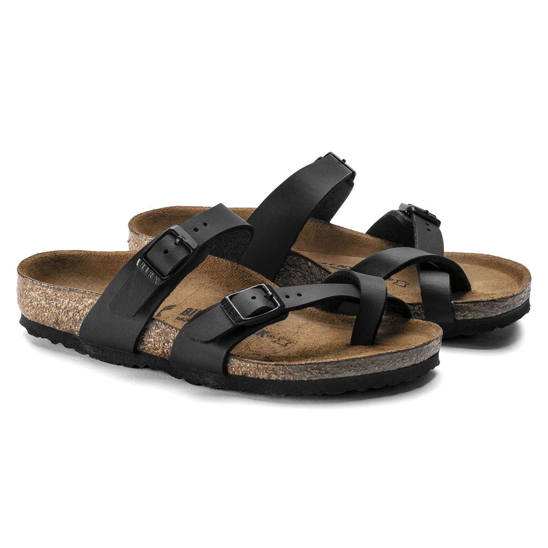 Black Birkenstock Mayari Birko-Flor Kids' Girls Sandals | JEDUxnF5tYg