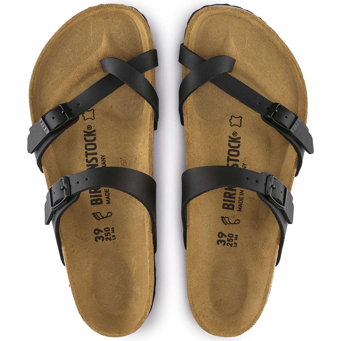 Black Birkenstock Mayari Birko-Flor Men's Thong | NHYWw8ESQyQ