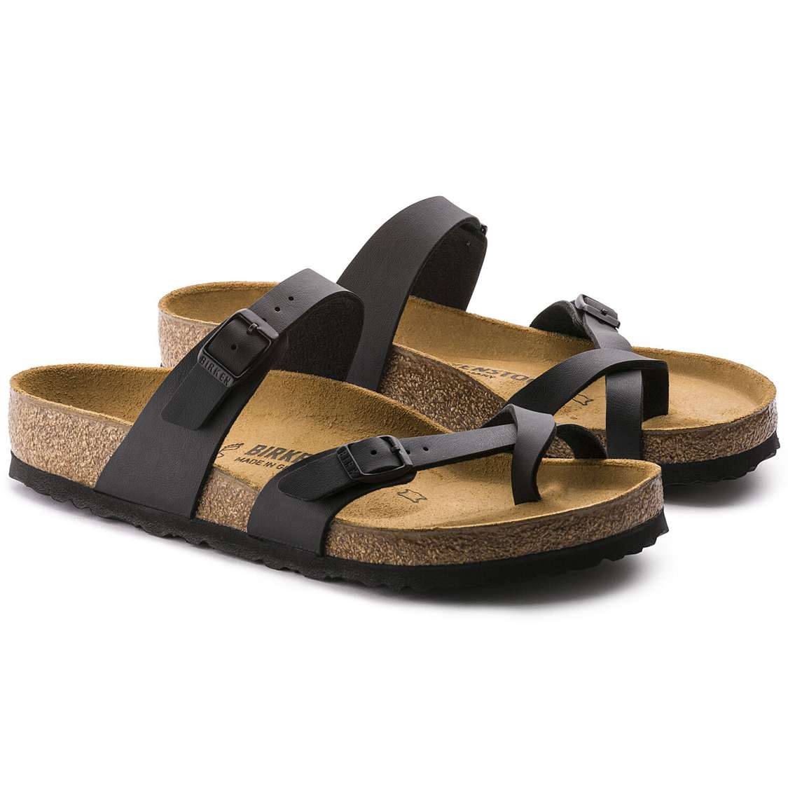 Black Birkenstock Mayari Birko-Flor Men's Thong | NHYWw8ESQyQ