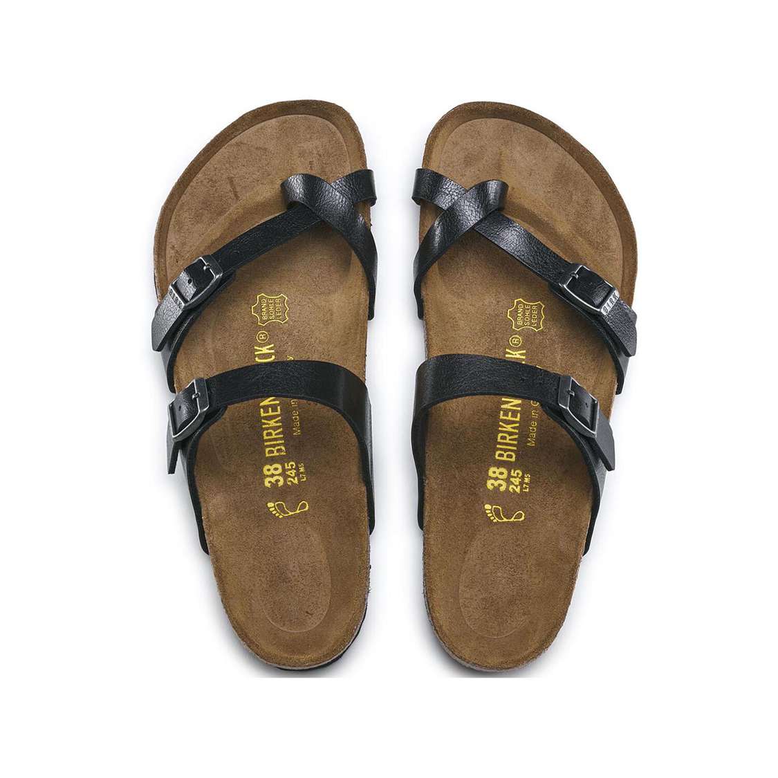 Black Birkenstock Mayari Birko-Flor Women's Two Strap Sandals | Pgw7cAp2iHN