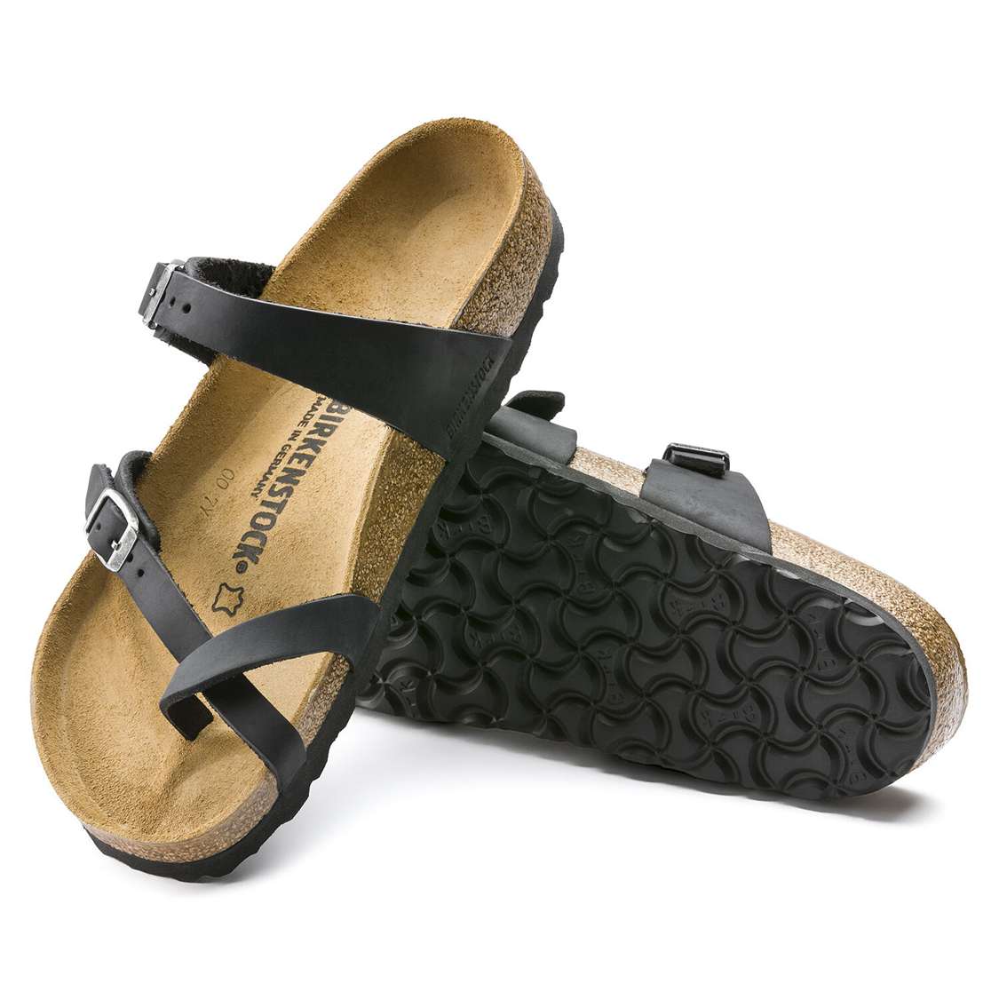 Black Birkenstock Mayari Oiled Leather Women's Multi Strap Sandals | PnYkzxeZYxT