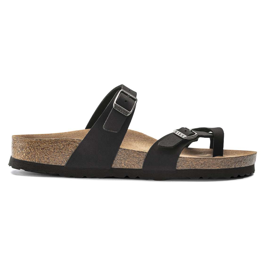 Black Birkenstock Mayari Vegan Birkibuc Women's Multi Strap Sandals | 1A4IeuSUDyW