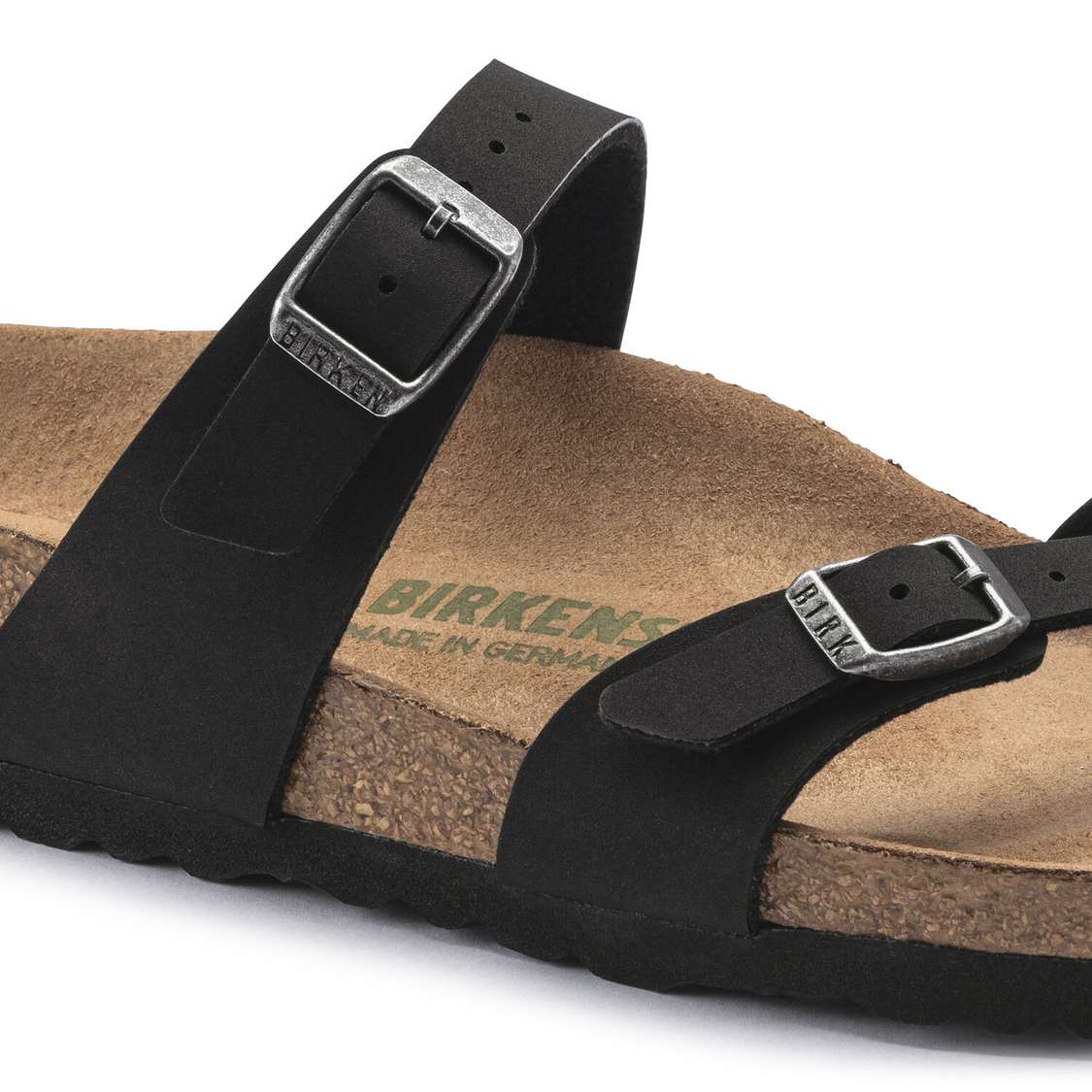 Black Birkenstock Mayari Vegan Birkibuc Women's Multi Strap Sandals | 1A4IeuSUDyW