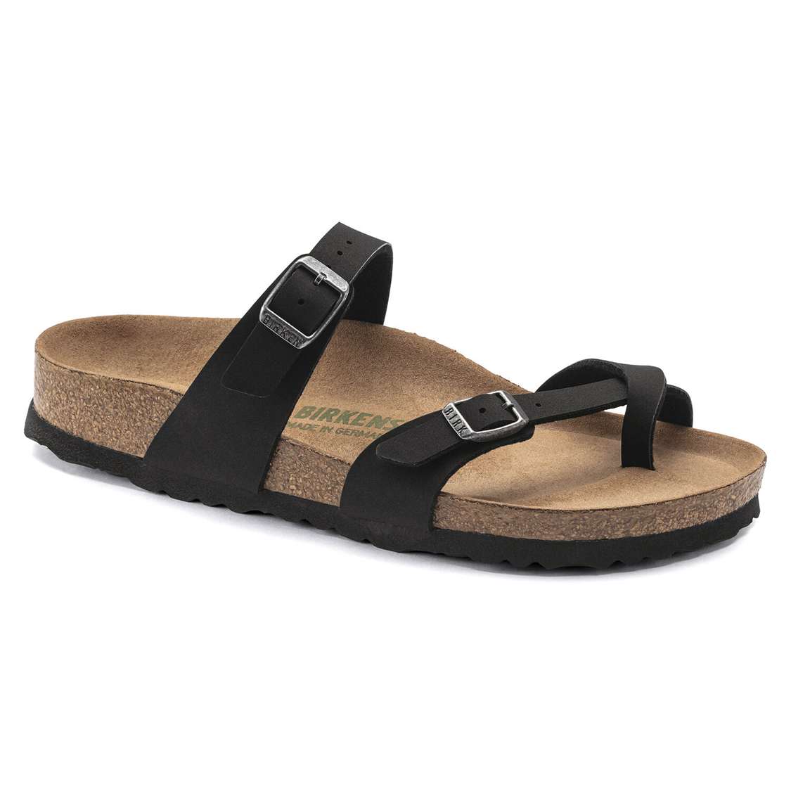 Black Birkenstock Mayari Vegan Birkibuc Women\'s Multi Strap Sandals | 1A4IeuSUDyW