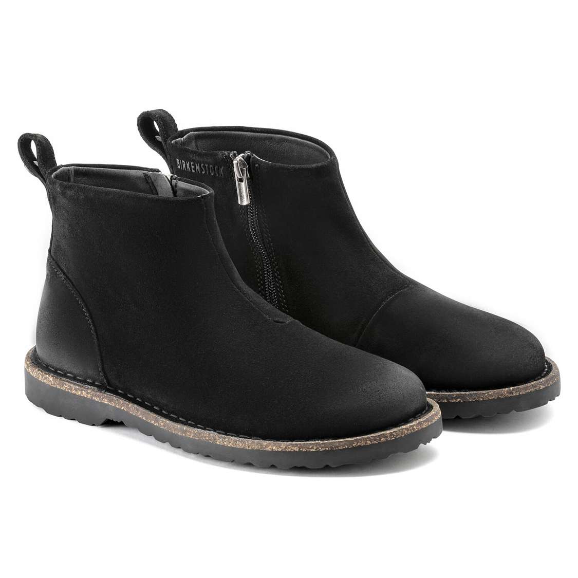 Black Birkenstock Melrose Suede Leather Women's Boots | a61jivmxlYl