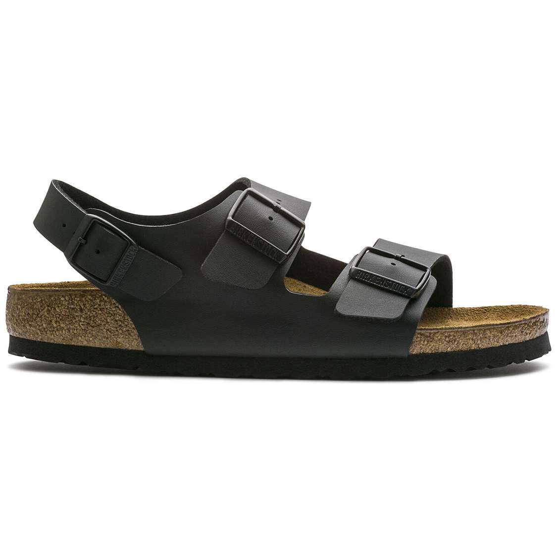 Black Birkenstock Milano Birko-Flor Men's Back Strap Sandals | 2mC4aWkEcFt