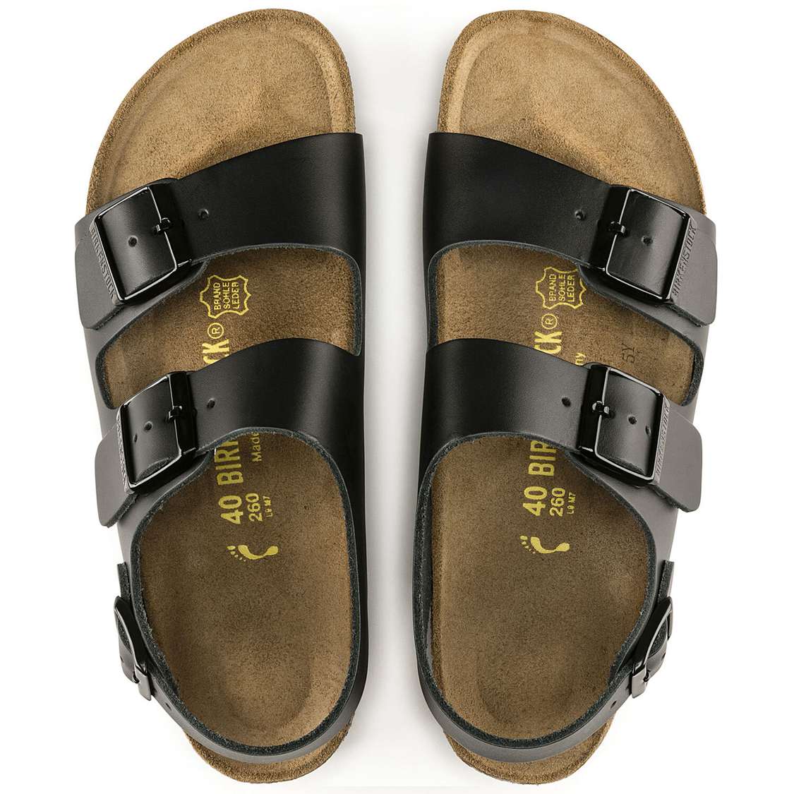 Black Birkenstock Milano Leather Men's Back Strap Sandals | eTae3ijZD3G