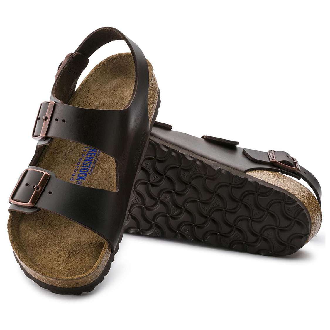 Black Birkenstock Milano Soft Footbed Smooth Leather Women's Multi Strap Sandals | gImsUzNtf27