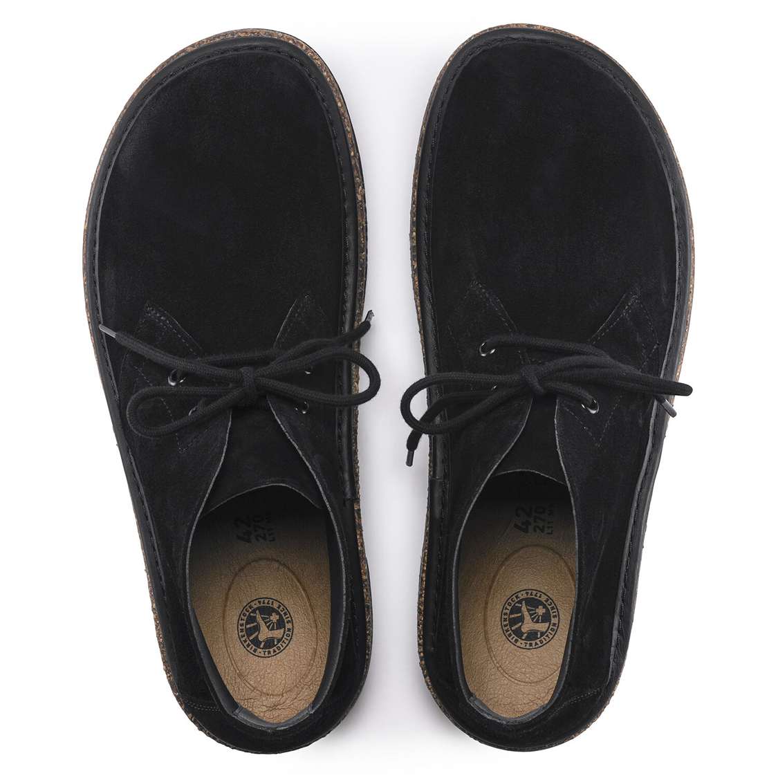 Black Birkenstock Milton Suede Leather Men's Lace Up Shoes | GXEt4Mq5GZu