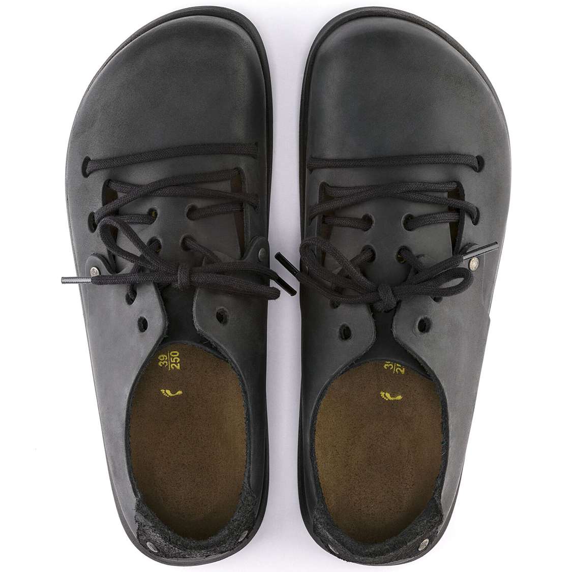 Black Birkenstock Montana Oiled Leather Men's Lace Up Shoes | BIlrGrvp8FN