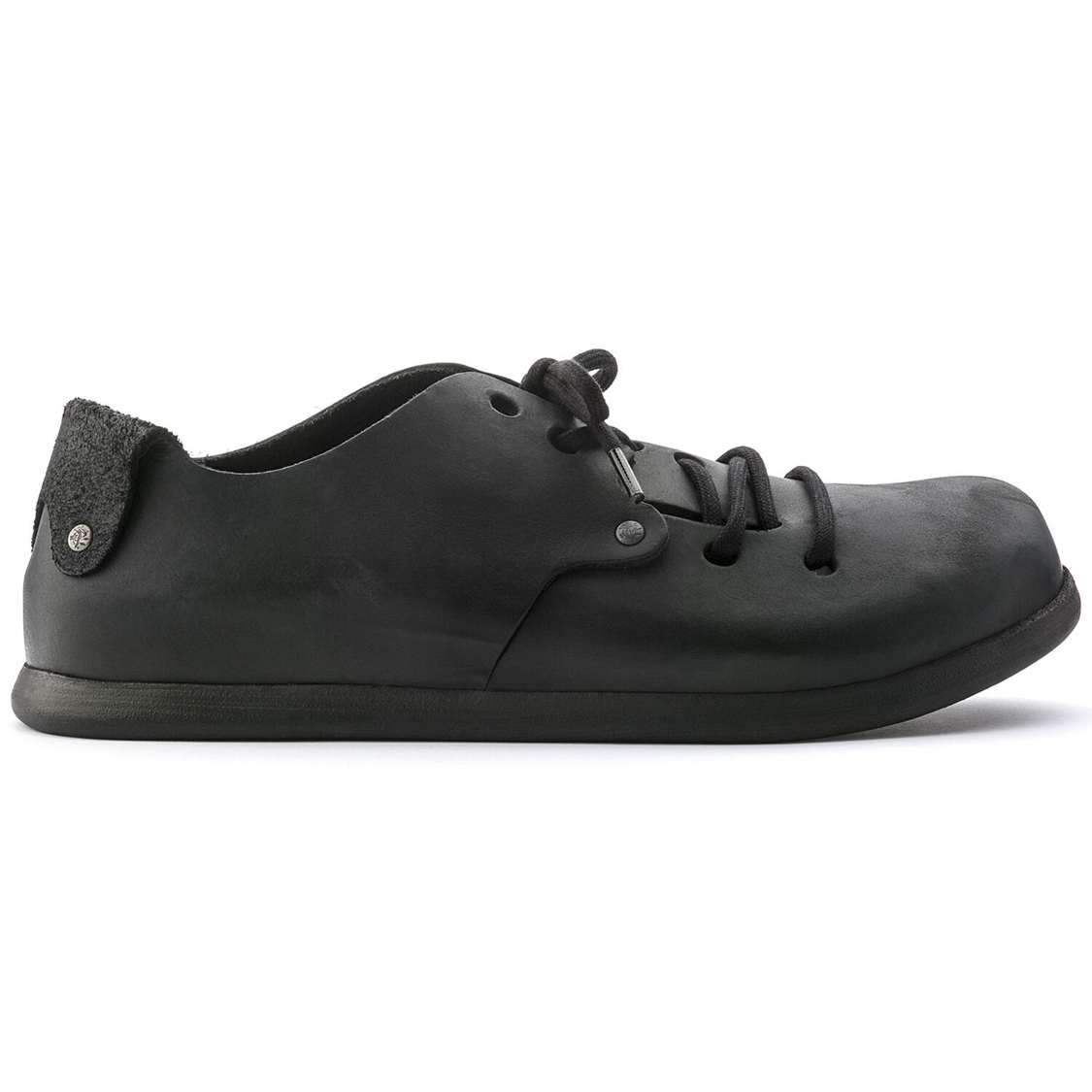 Black Birkenstock Montana Oiled Leather Men's Lace Up Shoes | BIlrGrvp8FN