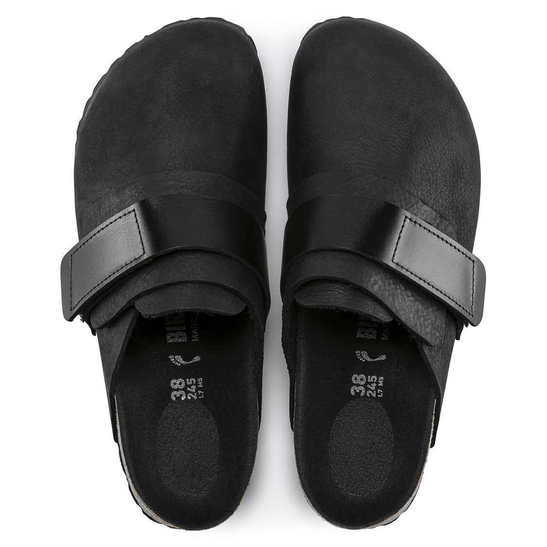 Black Birkenstock Nagoya Nubuck Leather Women's Clogs | 7Dbib8dnjIK