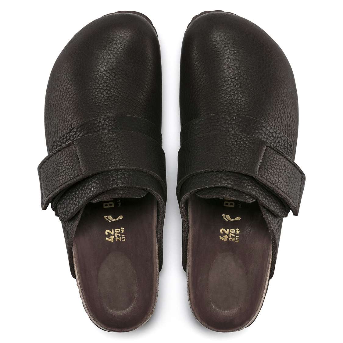 Black Birkenstock Nagoya Nubuck Leather Men's Clogs | uacKHblxacE