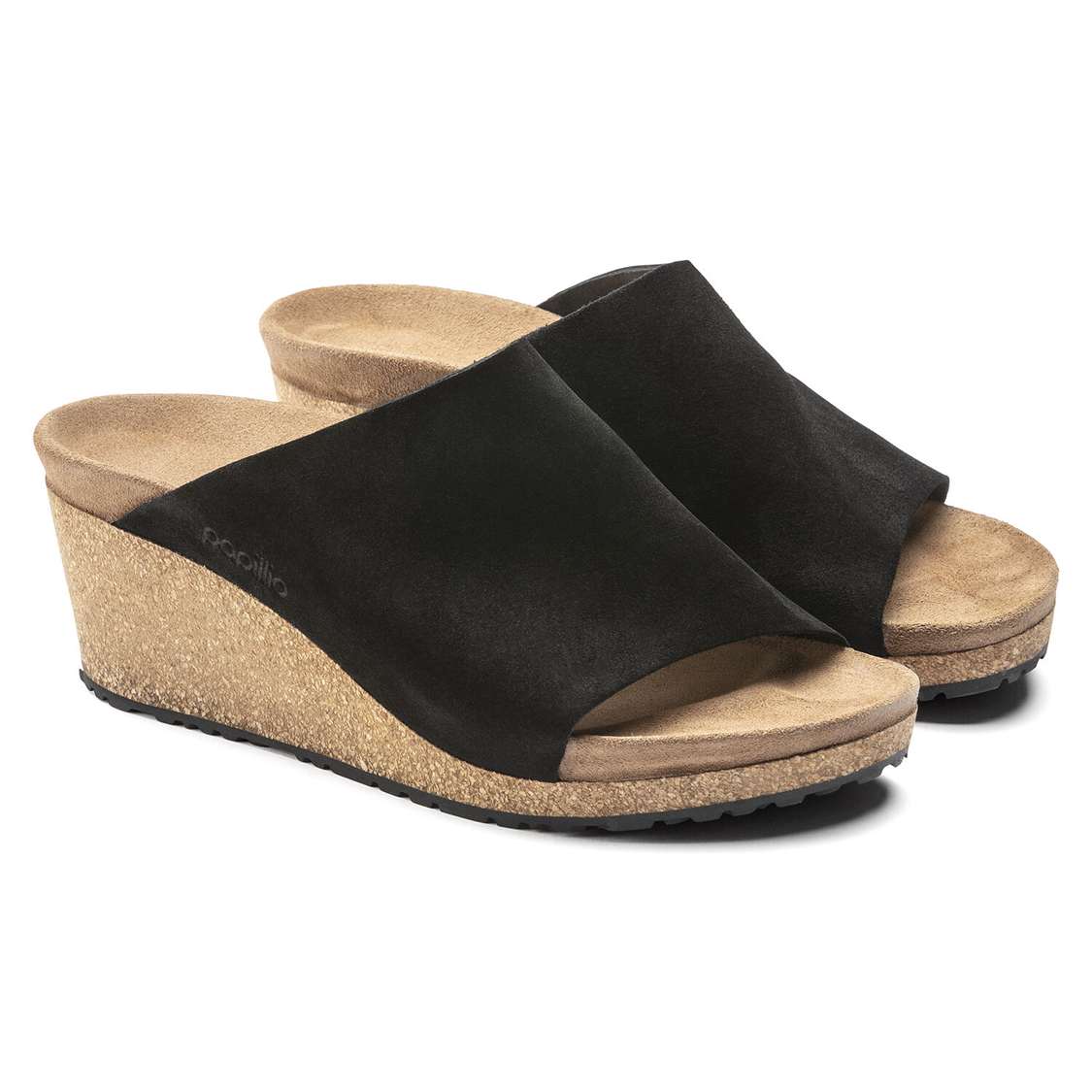 Black Birkenstock Namica Suede Leather Women's One Strap Sandals | FB4nFoGJwZY