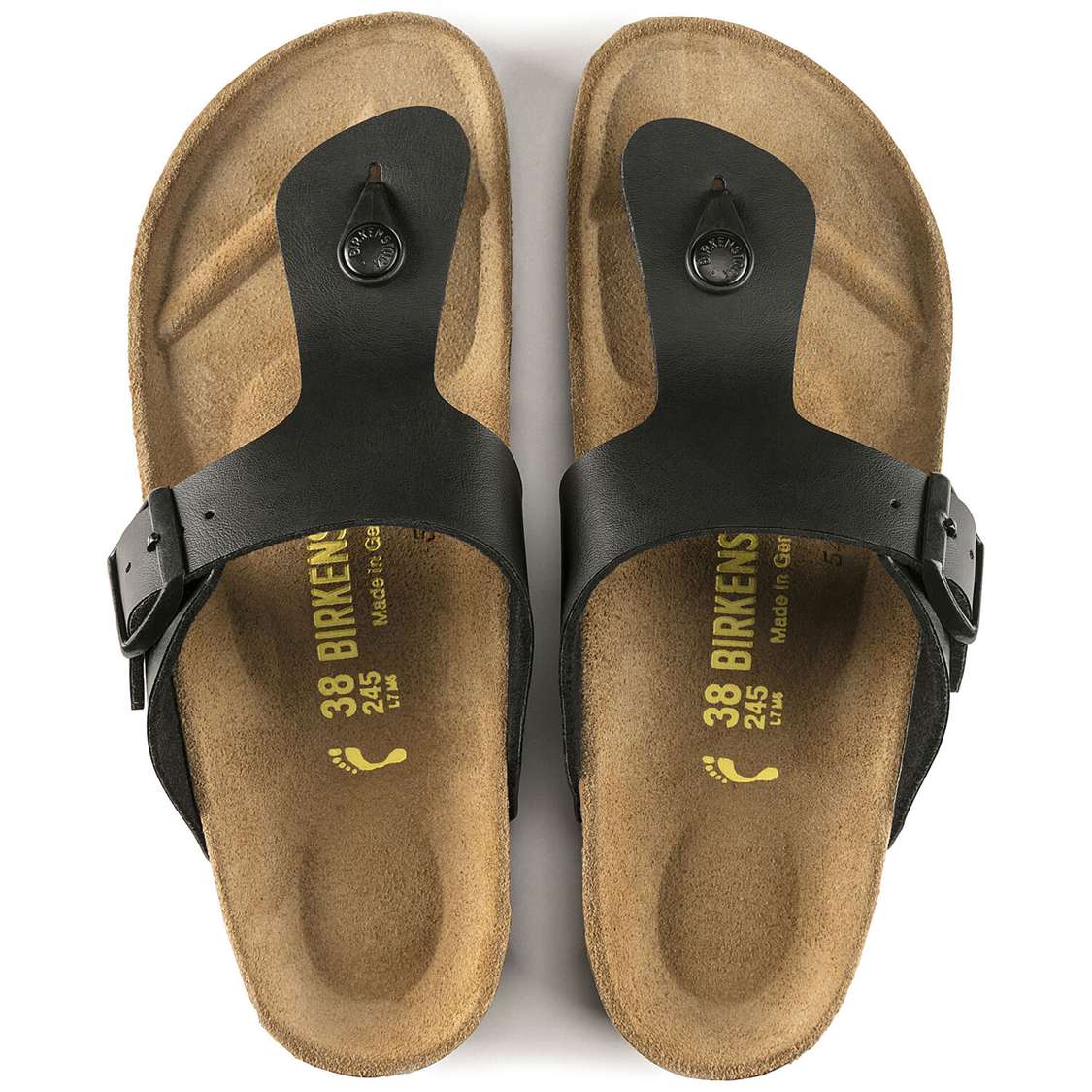 Black Birkenstock Ramses Birko-Flor Men's Thong | 7YQhsJl3oqm