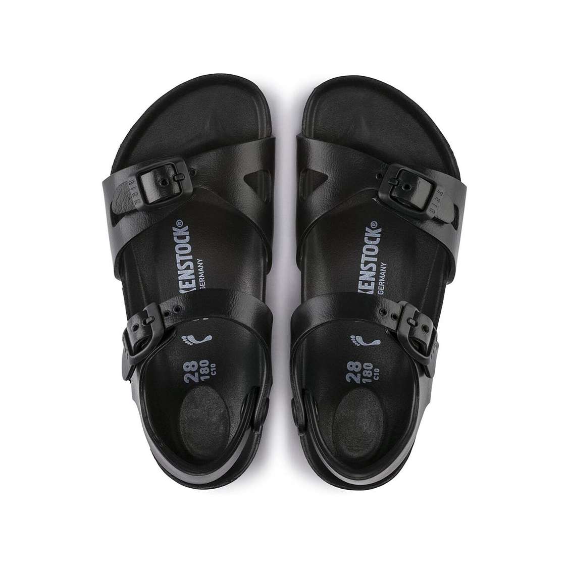 Black Birkenstock Rio Essentials EVA Kids' Girls Sandals | uZremxCmJto