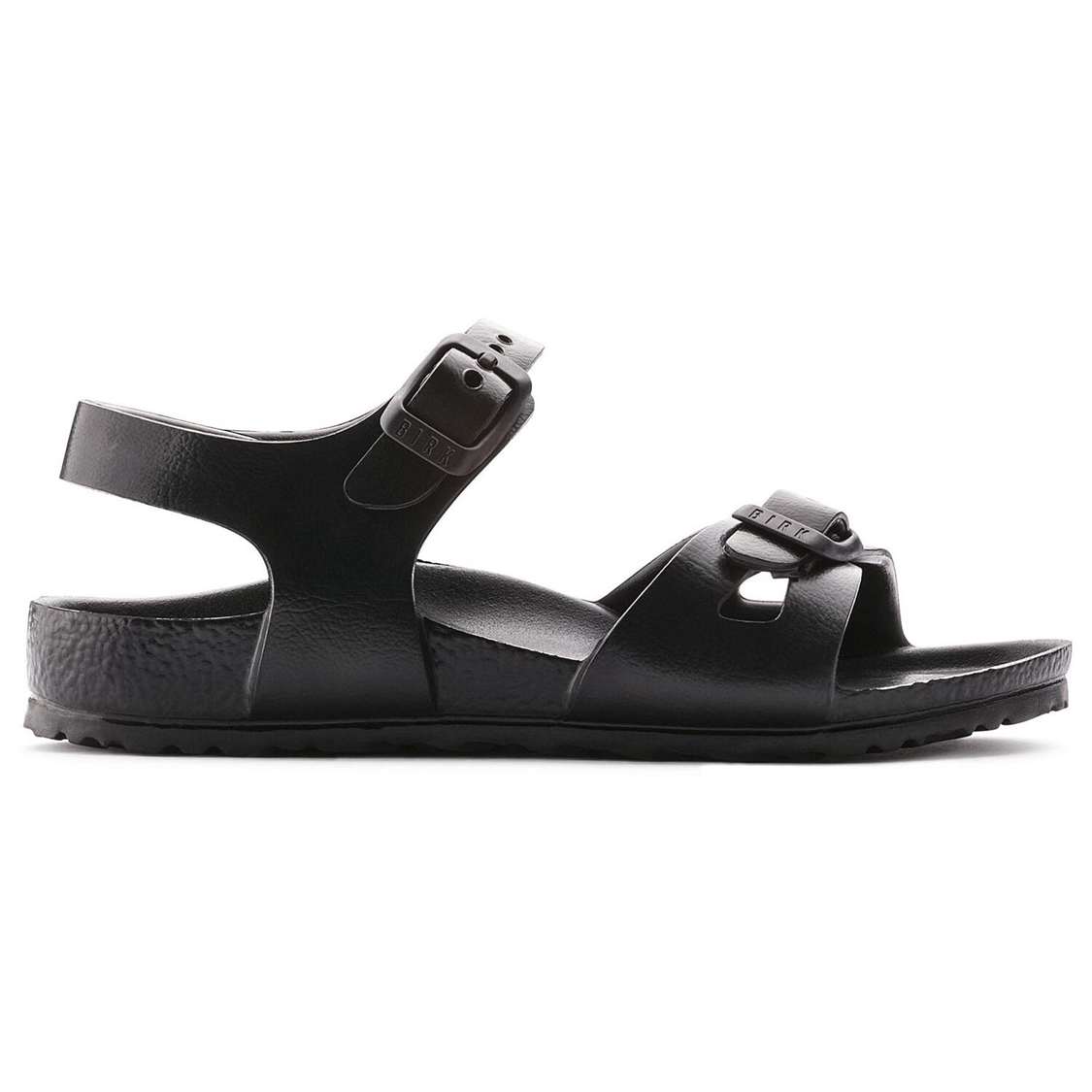 Black Birkenstock Rio Essentials EVA Kids' Girls Sandals | uZremxCmJto