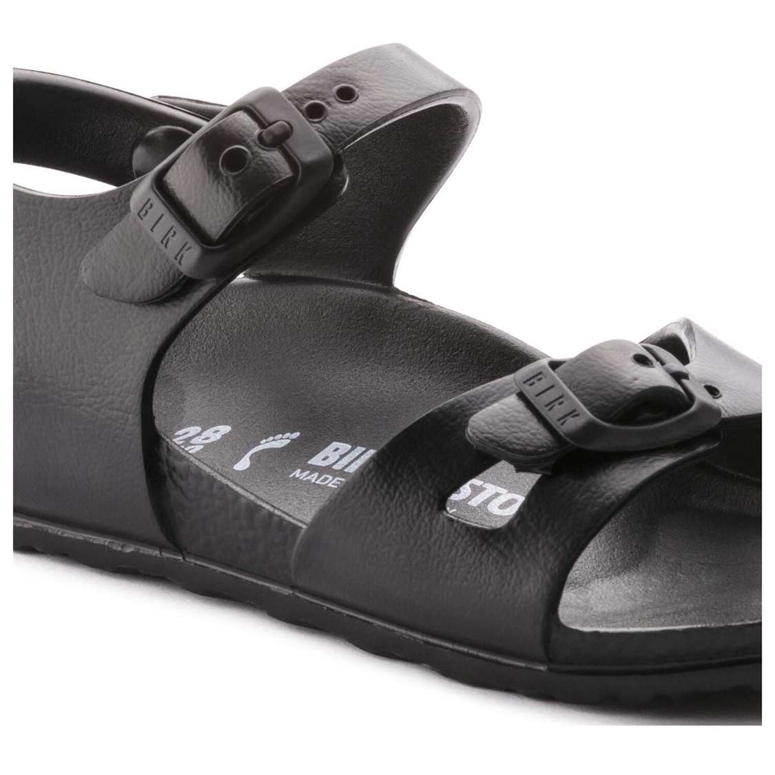 Black Birkenstock Rio Essentials EVA Kids' Girls Sandals | uZremxCmJto