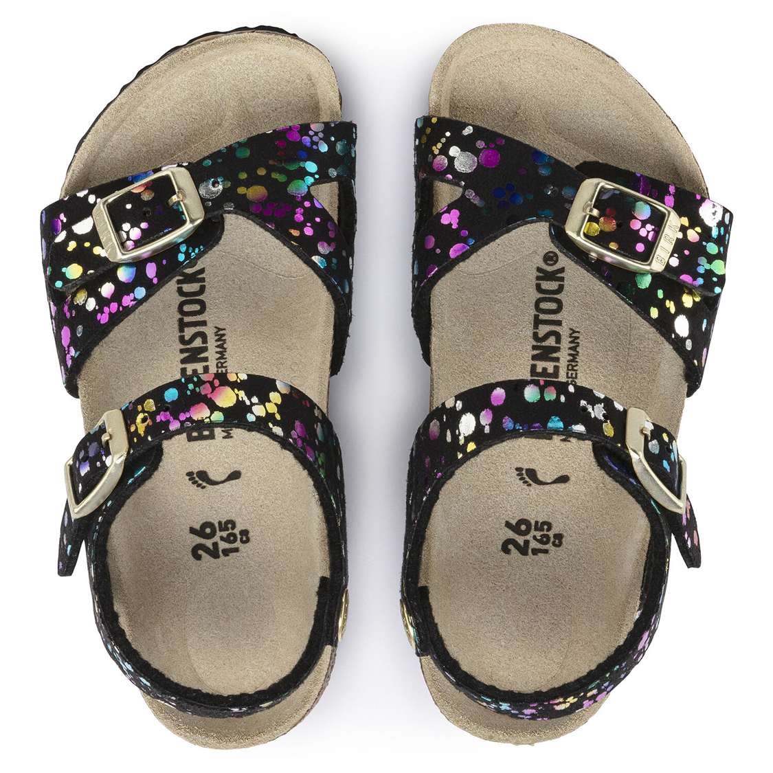 Black Birkenstock Rio Microfiber Kids' Girls Sandals | sMuRa64sOV1