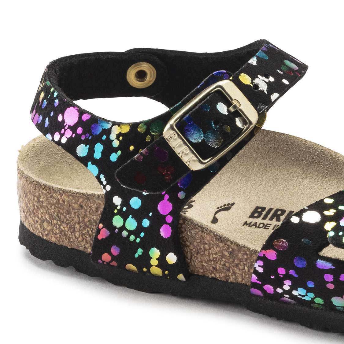 Black Birkenstock Rio Microfiber Kids' Girls Sandals | sMuRa64sOV1