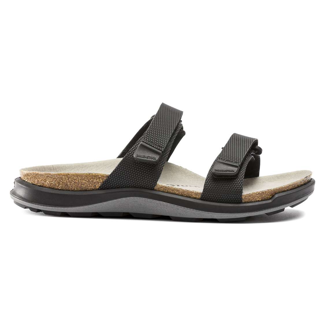 Black Birkenstock Sahara Birko-Flor Women's Two Strap Sandals | J9nO8kCW8e3