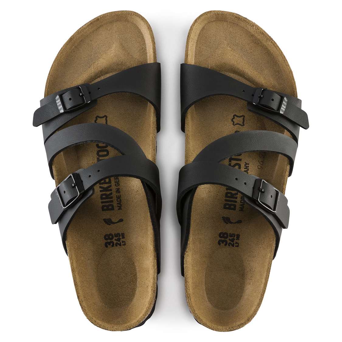 Black Birkenstock Salina Birko-Flor Women's Two Strap Sandals | IOUZGlWm1HR