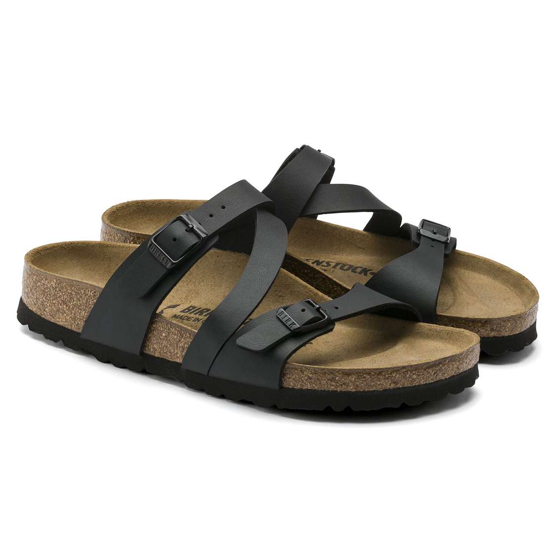 Black Birkenstock Salina Birko-Flor Women's Two Strap Sandals | IOUZGlWm1HR