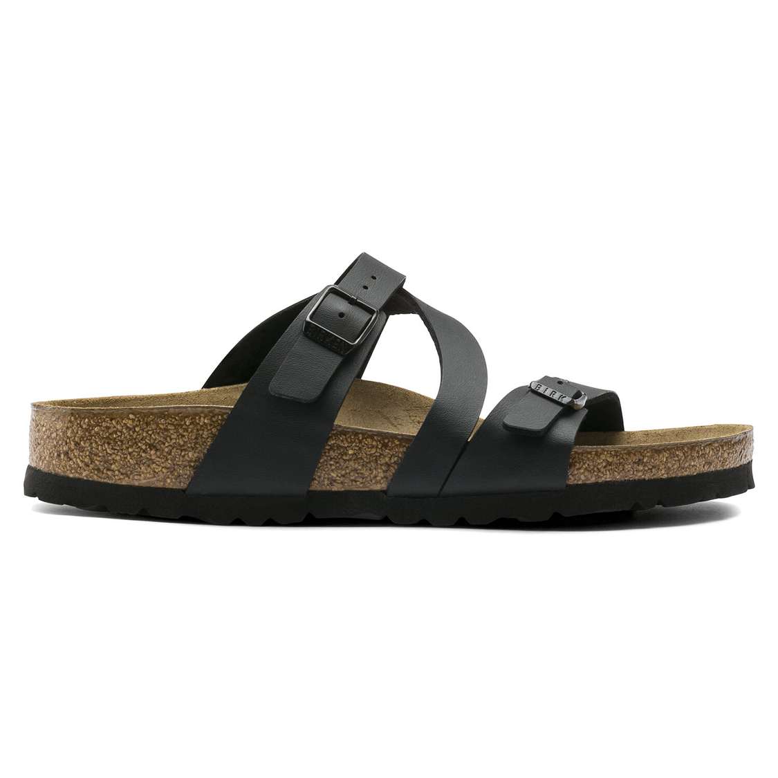 Black Birkenstock Salina Birko-Flor Women's Two Strap Sandals | IOUZGlWm1HR