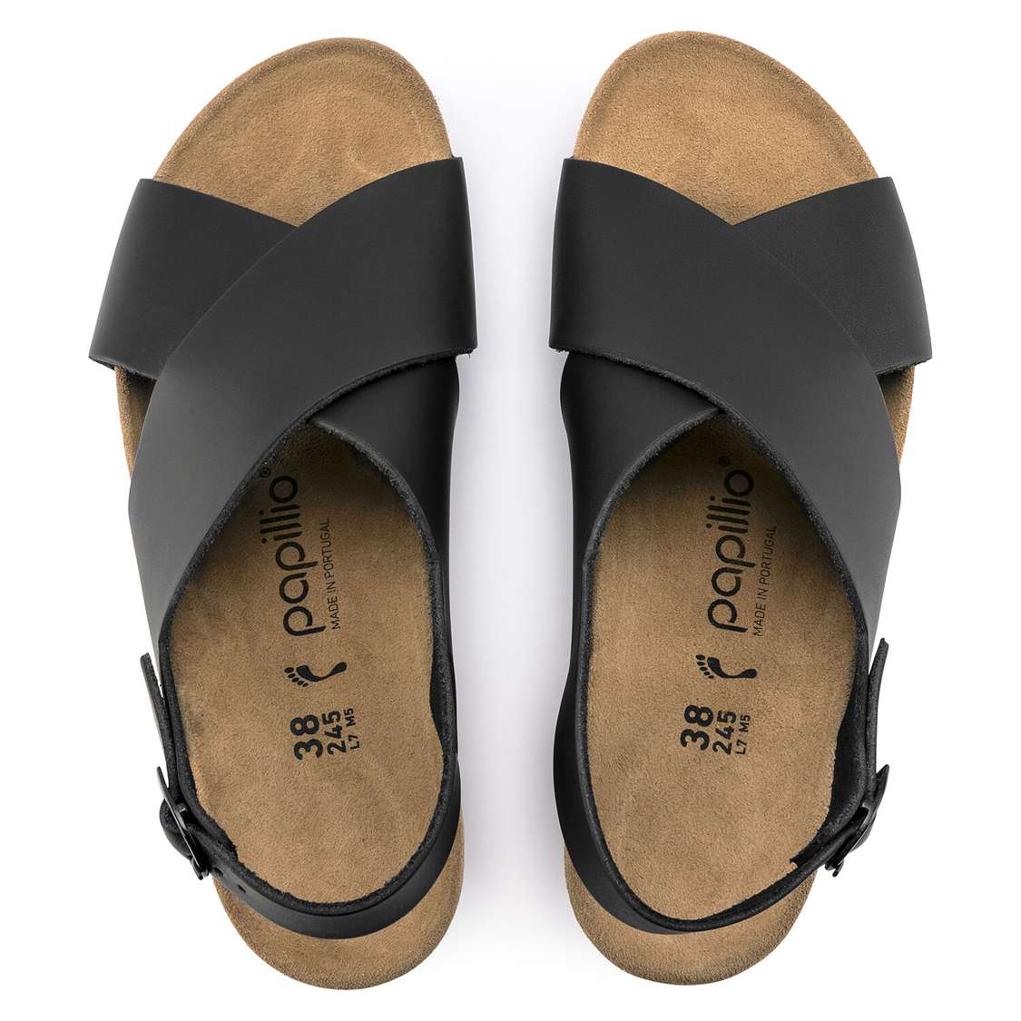 Black Birkenstock Samira Leather Women's Two Strap Sandals | AToZWYYNb9J