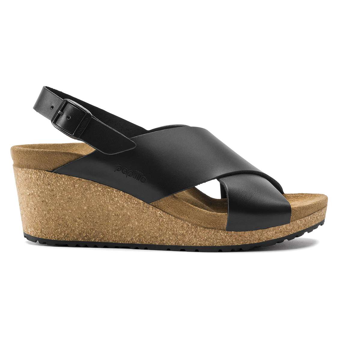 Black Birkenstock Samira Leather Women's Wedges Sandals | R5IitZMtnmv