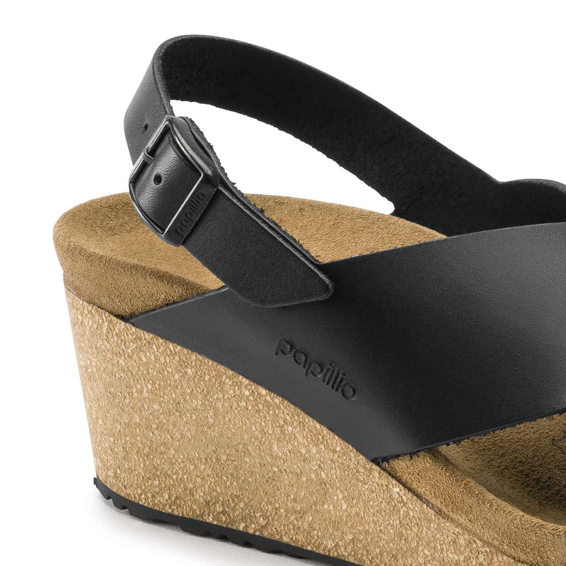 Black Birkenstock Samira Leather Women's Wedges Sandals | R5IitZMtnmv