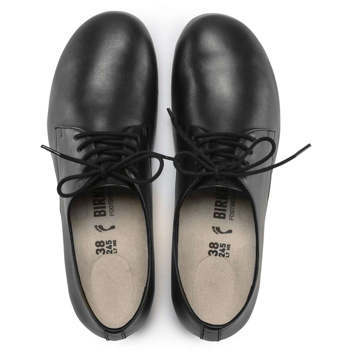 Black Birkenstock Saunders Leather Women's Lace Up Shoes | erSkCXQgwsC