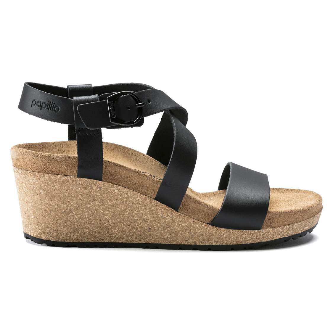 Black Birkenstock Sibyl Leather Women's Multi Strap Sandals | 3PnAImDuUtb