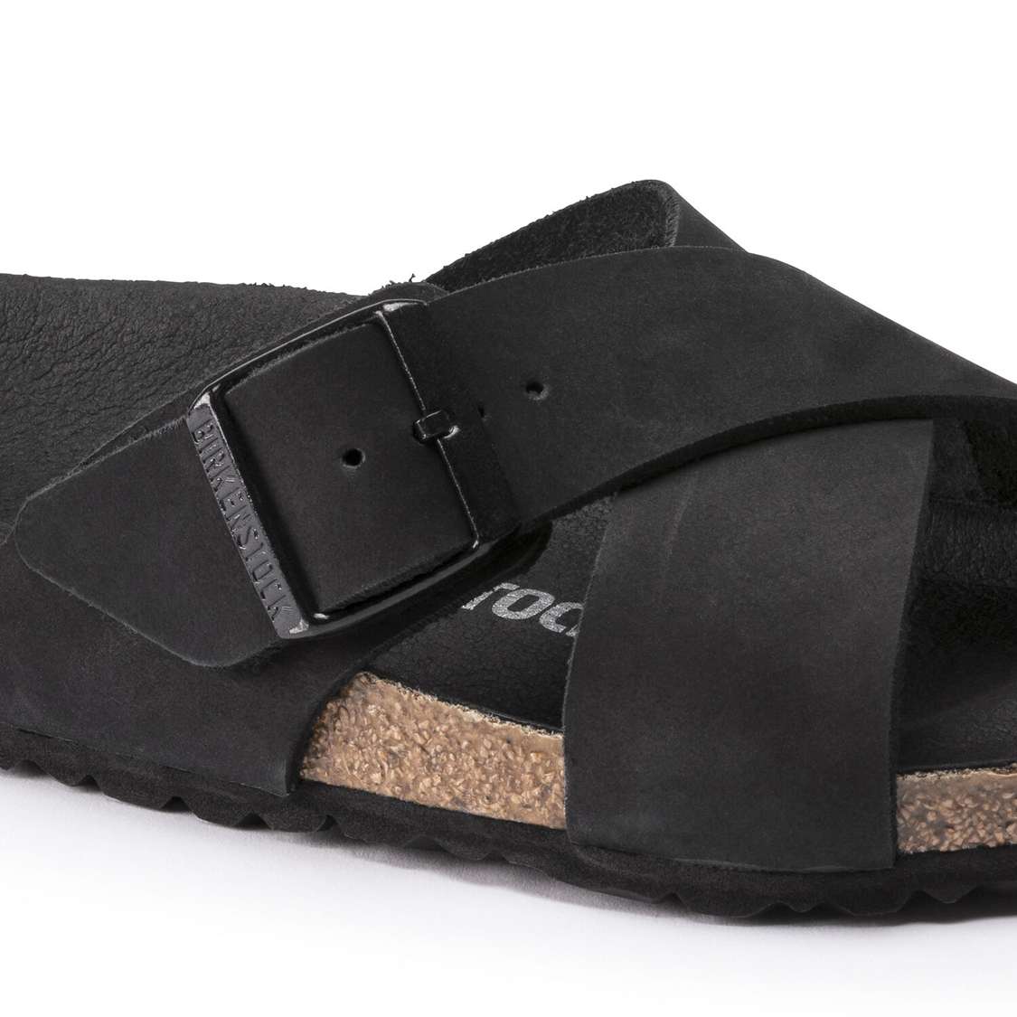 Black Birkenstock Siena Nubuck Leather Women's Two Strap Sandals | arsgvnbxR6N