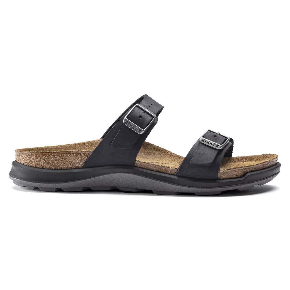 Black Birkenstock Sierra Oiled Leather Women's Two Strap Sandals | aeqEfG18pyV