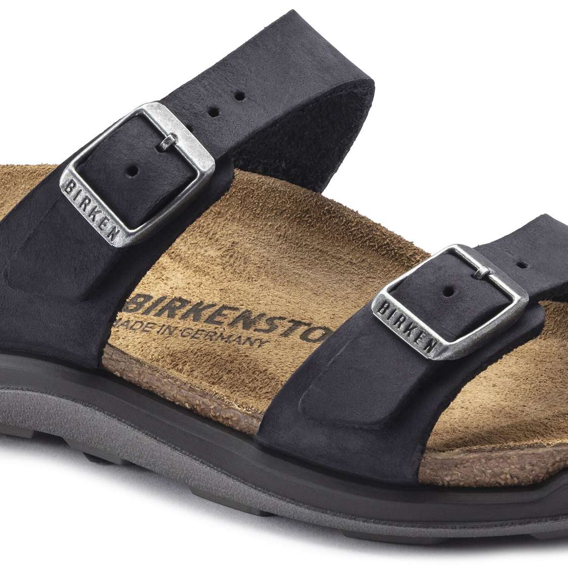 Black Birkenstock Sierra Oiled Leather Women's Two Strap Sandals | aeqEfG18pyV