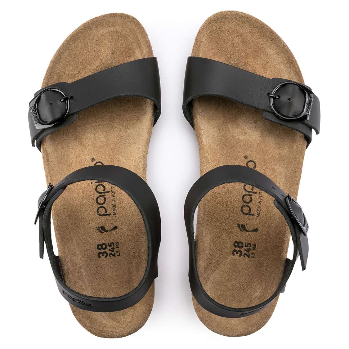 Black Birkenstock Soley Leather Women's Two Strap Sandals | FrQnBnHRRXE