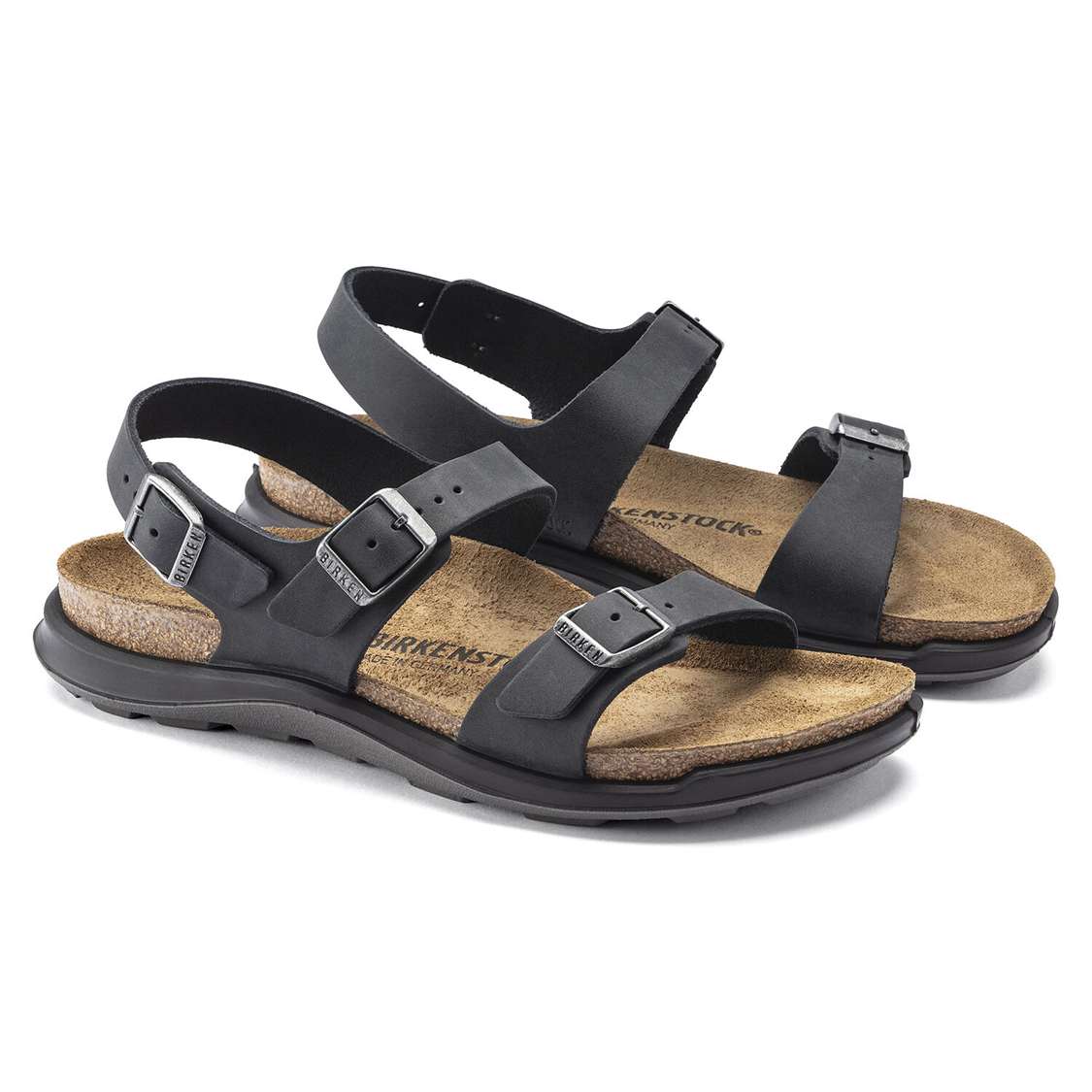 Black Birkenstock Sonora Oiled Leather Women's Back Strap Sandals | NH5GM1DY9lu