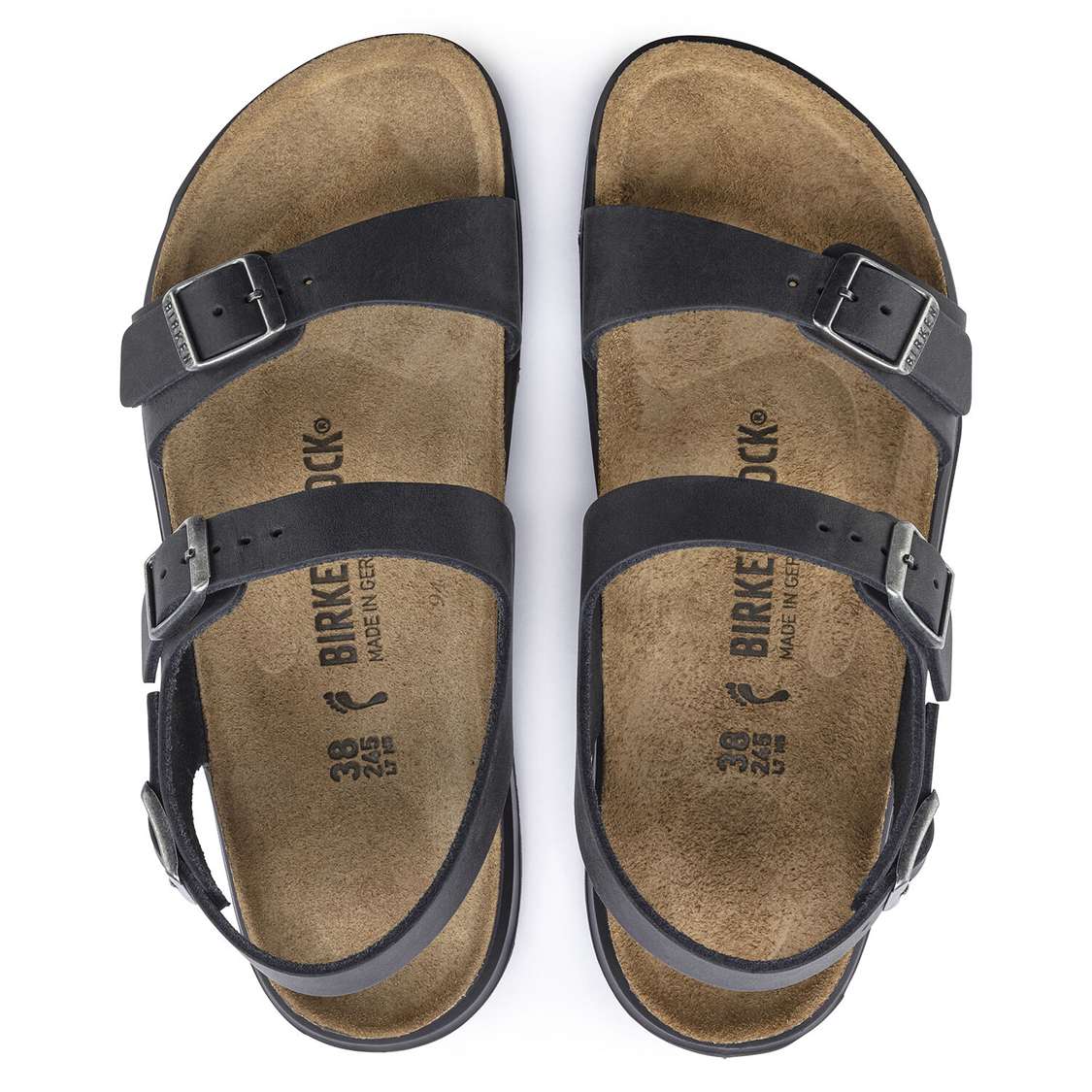 Black Birkenstock Sonora Oiled Leather Women's Two Strap Sandals | Rnu3RKRJPwF