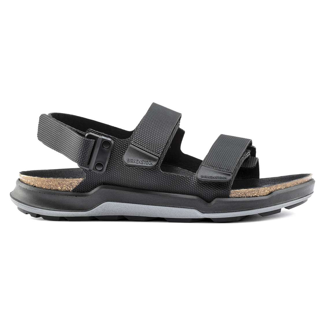 Black Birkenstock Tatacoa Birko-Flor Men's Two Strap Sandals | eGsY4IrbtEN