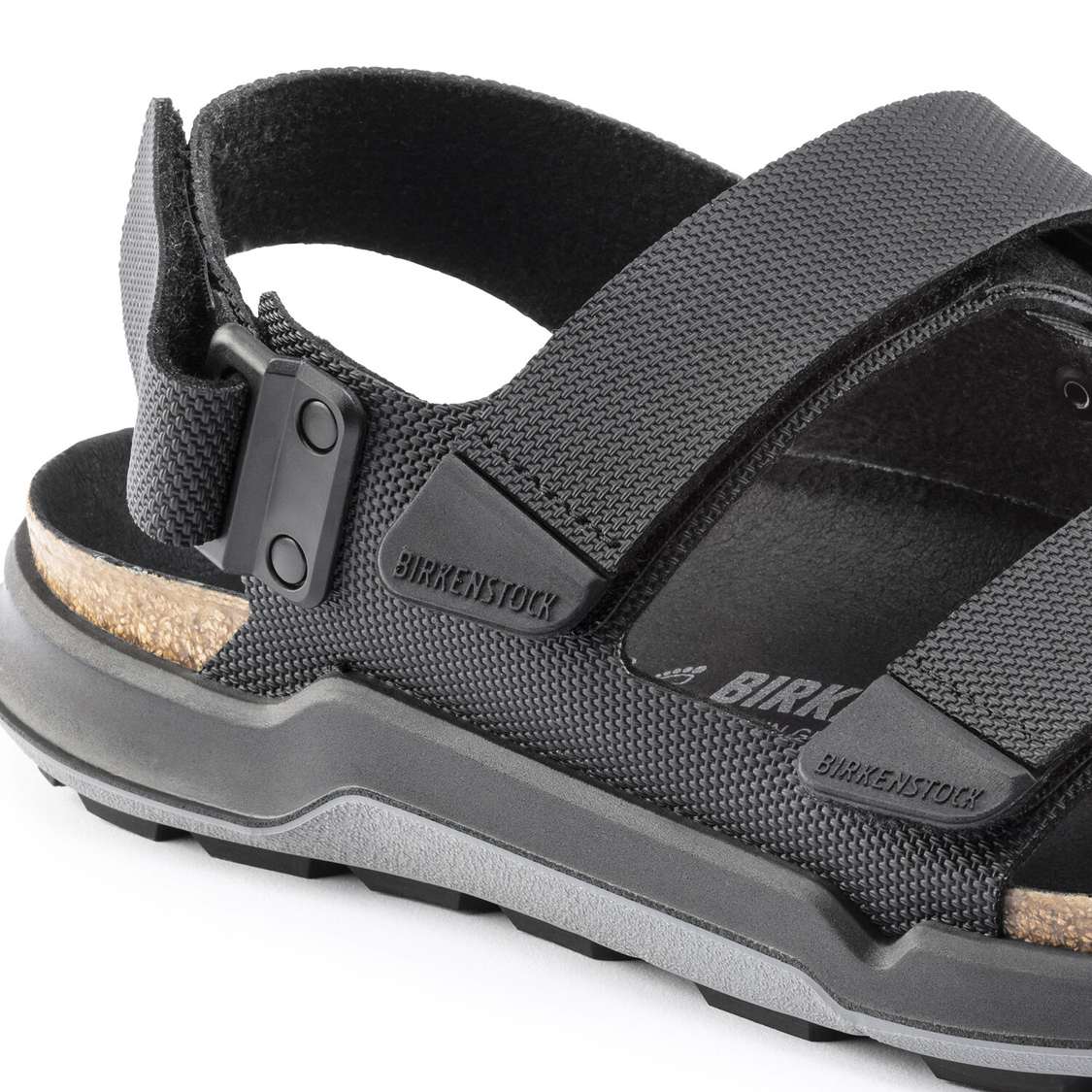 Black Birkenstock Tatacoa Birko-Flor Men's Two Strap Sandals | eGsY4IrbtEN