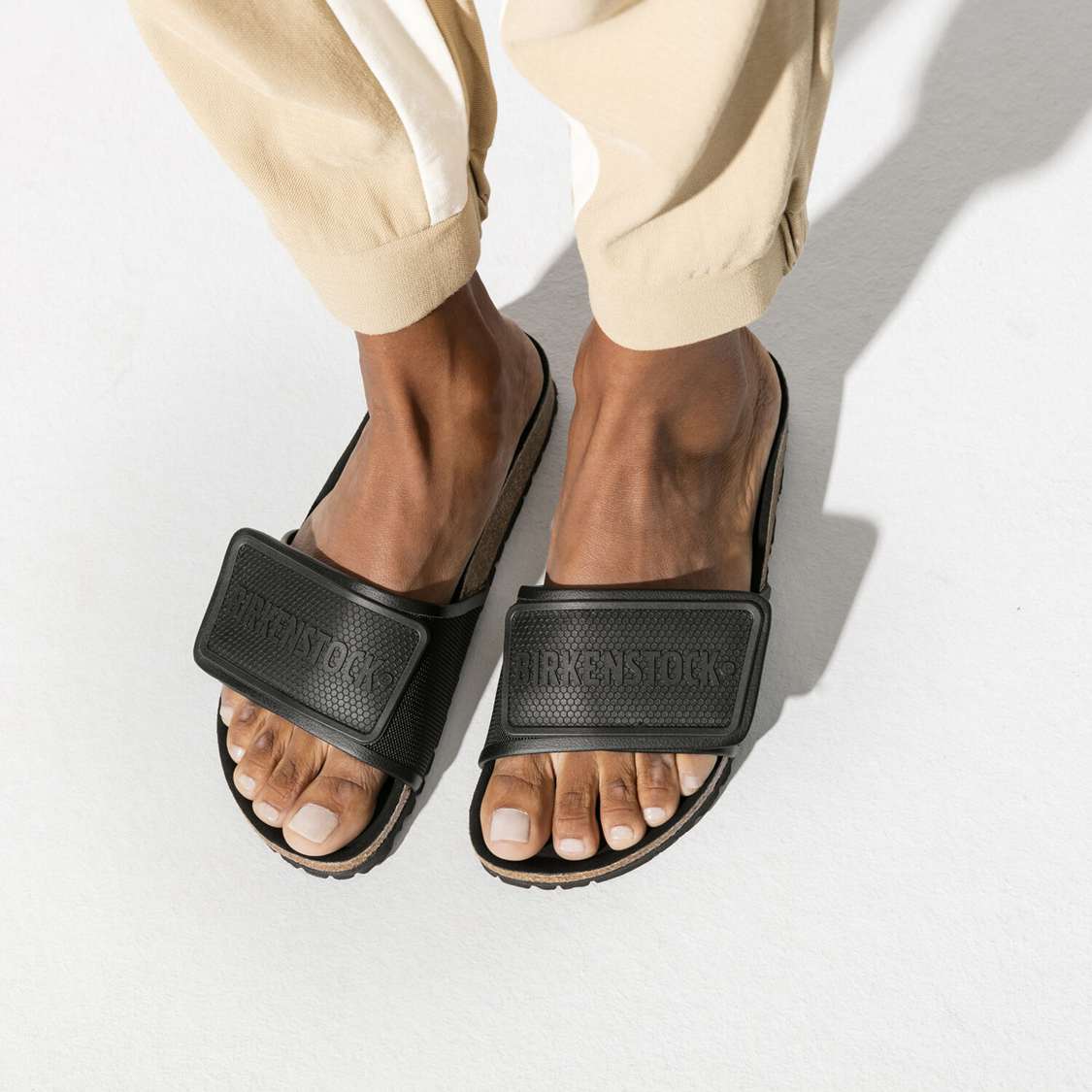 Black Birkenstock Tema Microfiber Women's One Strap Sandals | NYCB61TtaSW