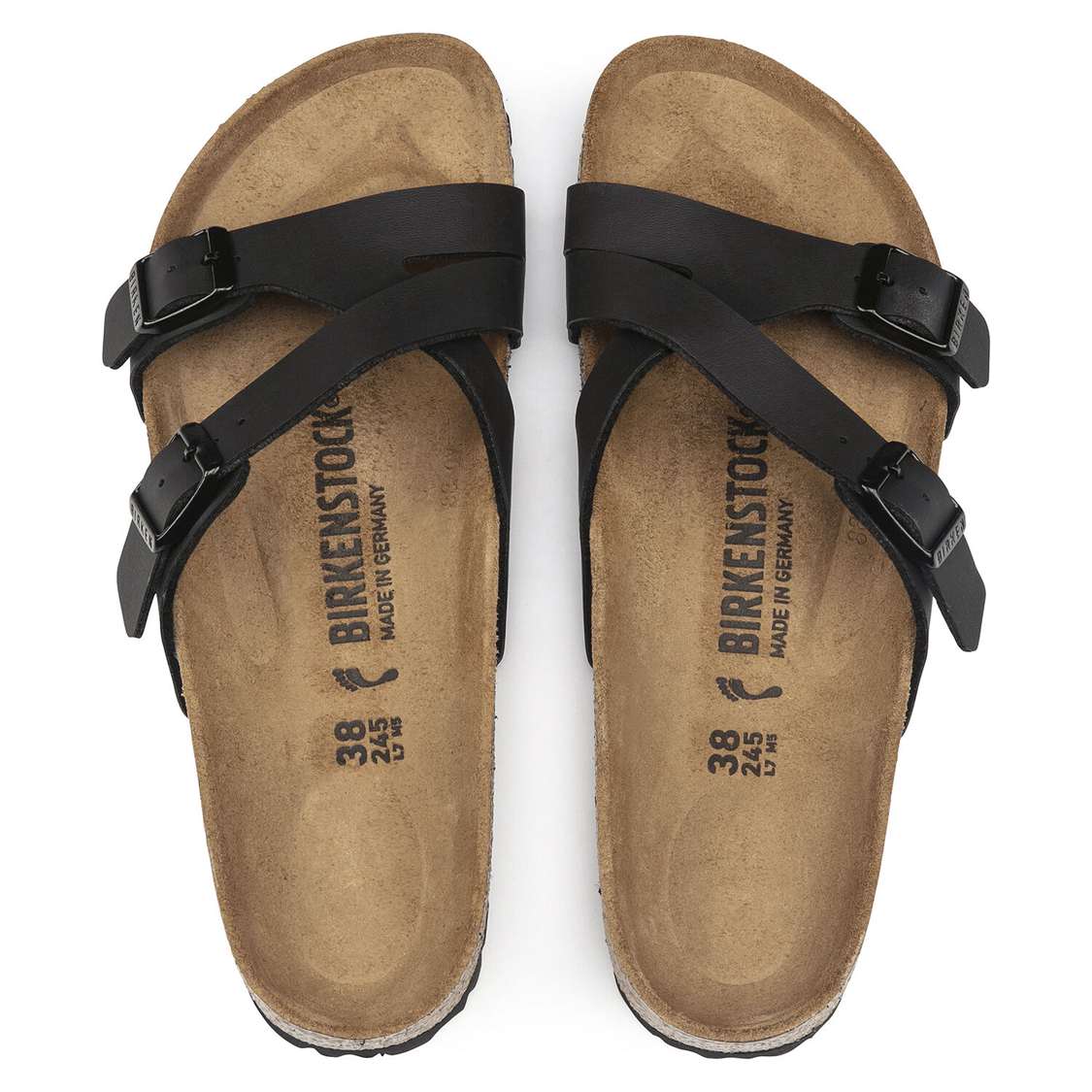 Black Birkenstock Yao Birko-Flor Women's Two Strap Sandals | f9rPZJiWy4g