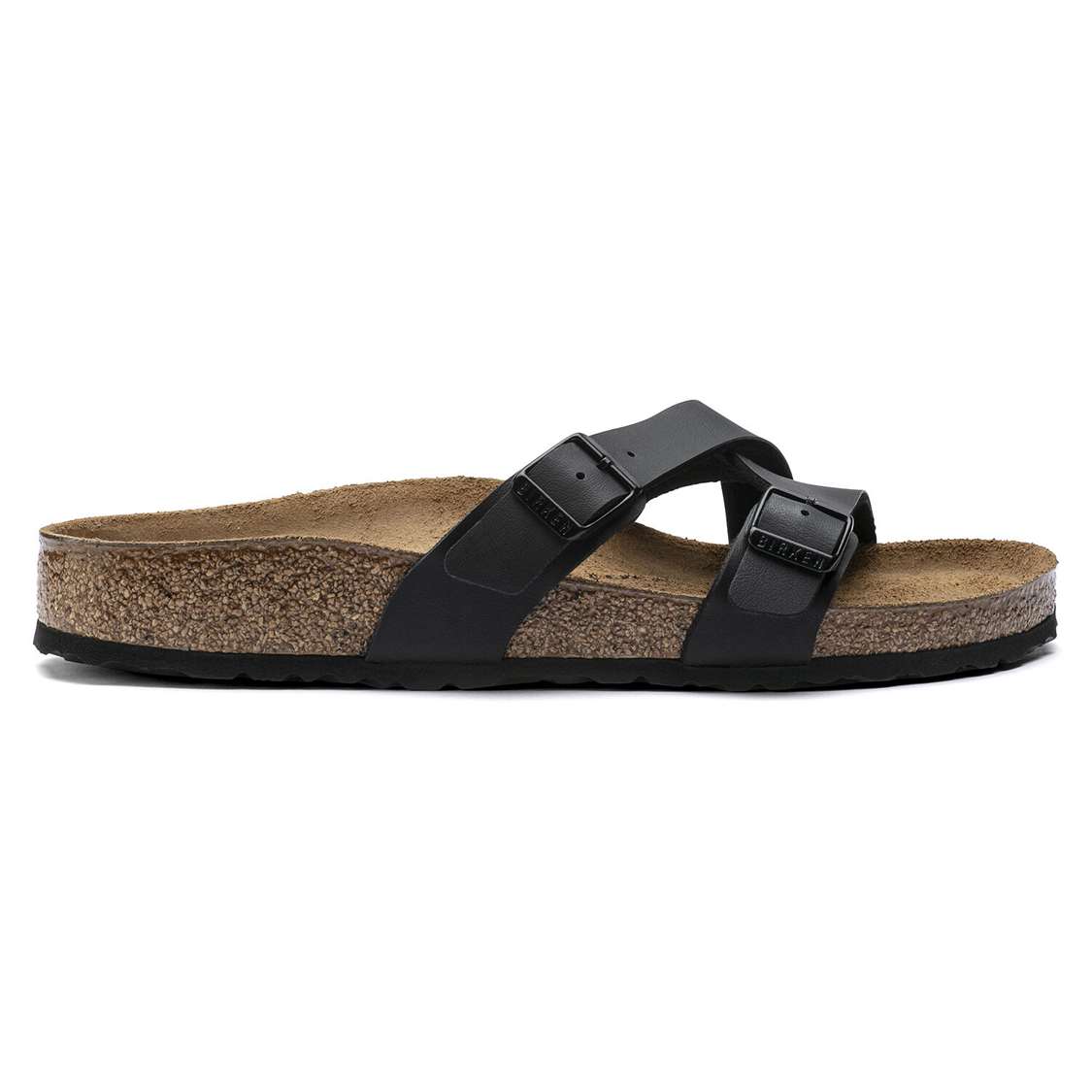 Black Birkenstock Yao Birko-Flor Women's Two Strap Sandals | f9rPZJiWy4g