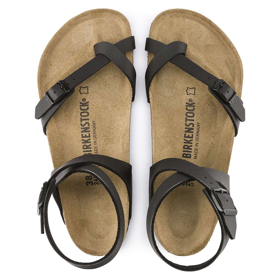 Black Birkenstock Yara Birko-Flor Women's Thong | rbGOY3zOdln